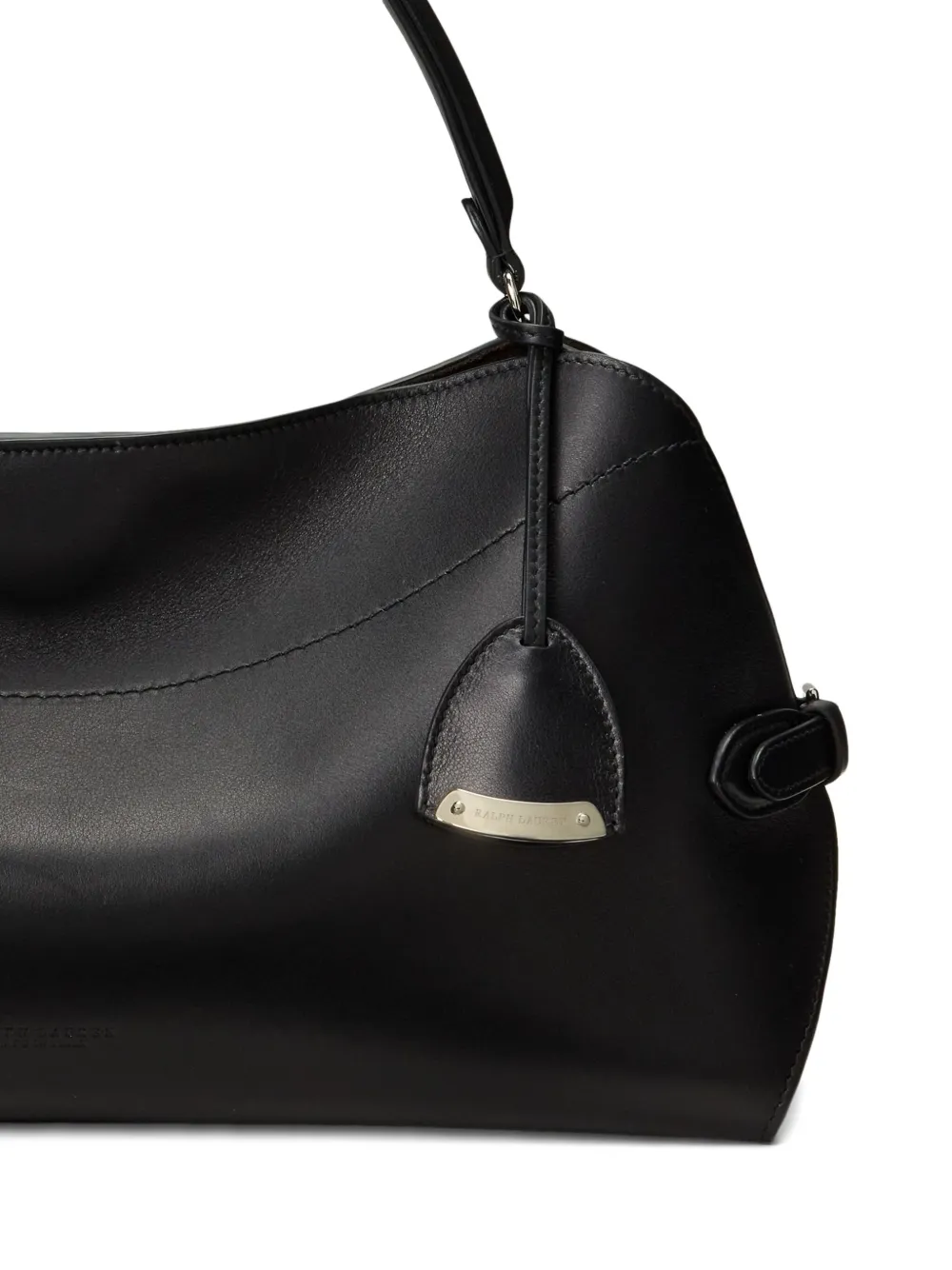 Ralph Lauren Leather Shoulder Bag In Black