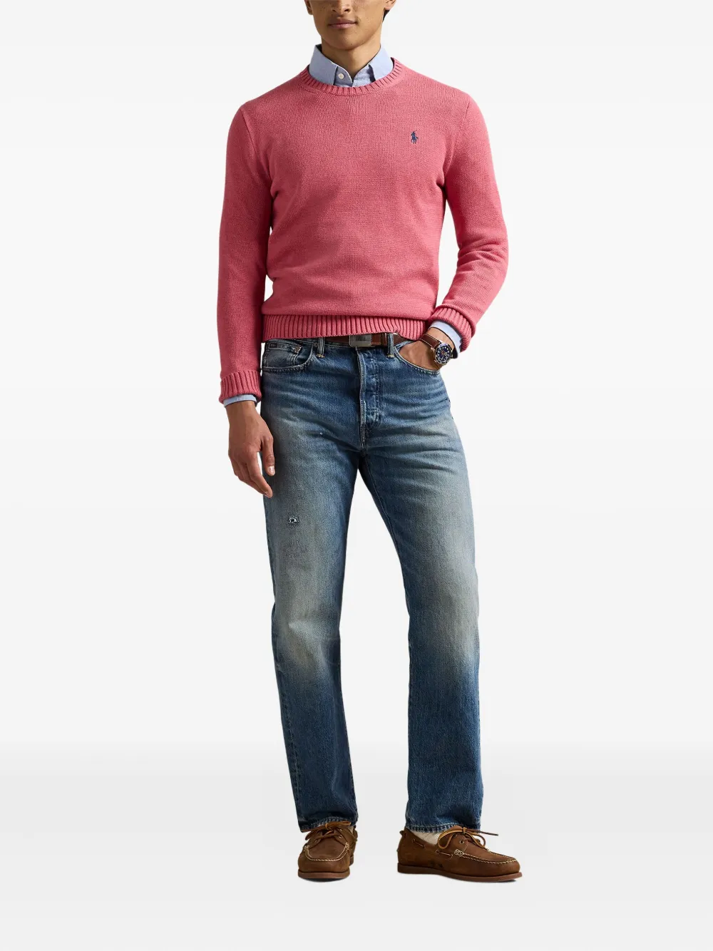 Polo Ralph Lauren Trui met geborduurd Polo Pony-logo Roze