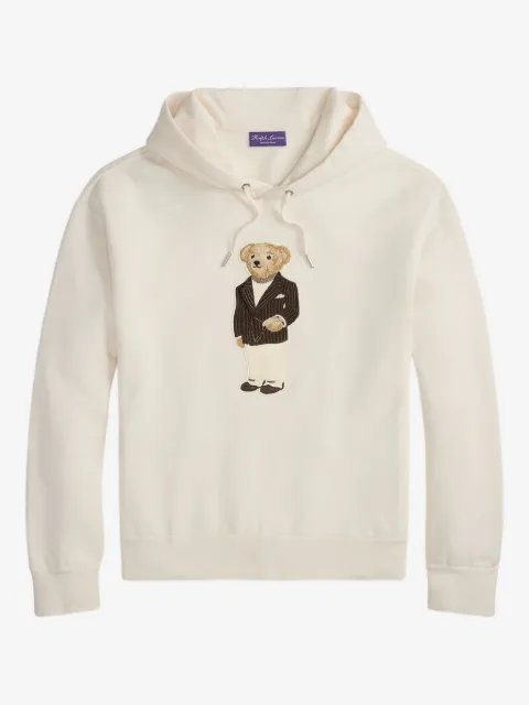 Ralph Lauren Purple Label hoodie con bordado de oso