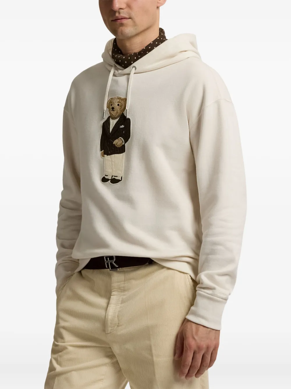 Ralph Lauren Purple Label Hoodie met borduurwerk Beige