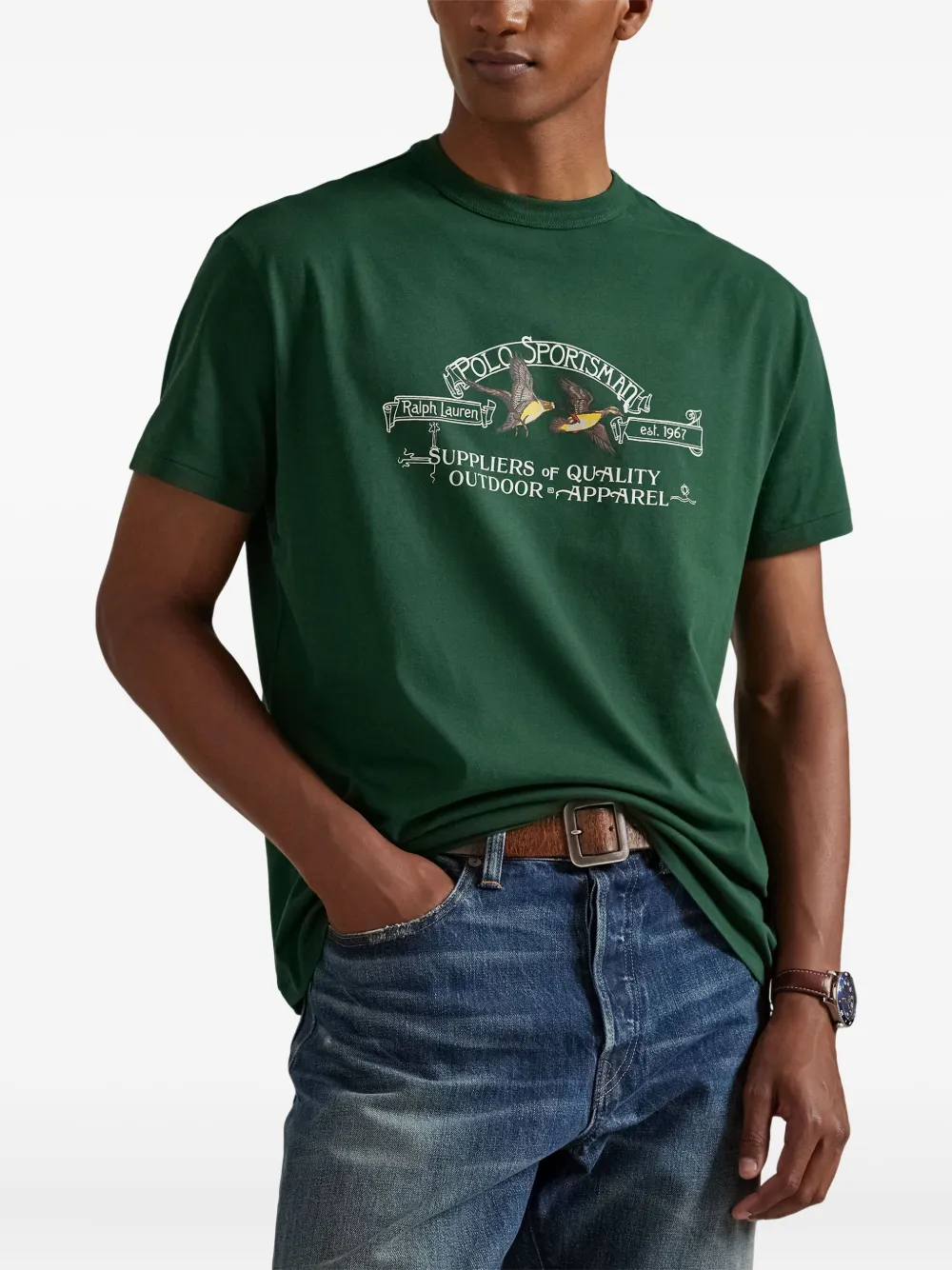 Polo Ralph Lauren T-shirt met grafische print Groen