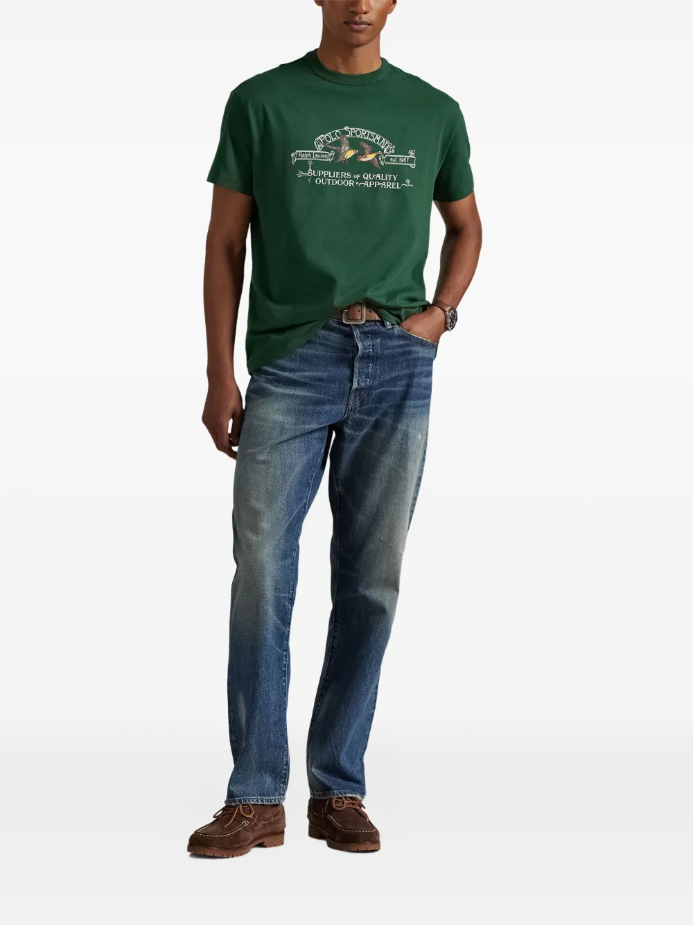 Polo Ralph Lauren graphic-print T-shirt - Groen