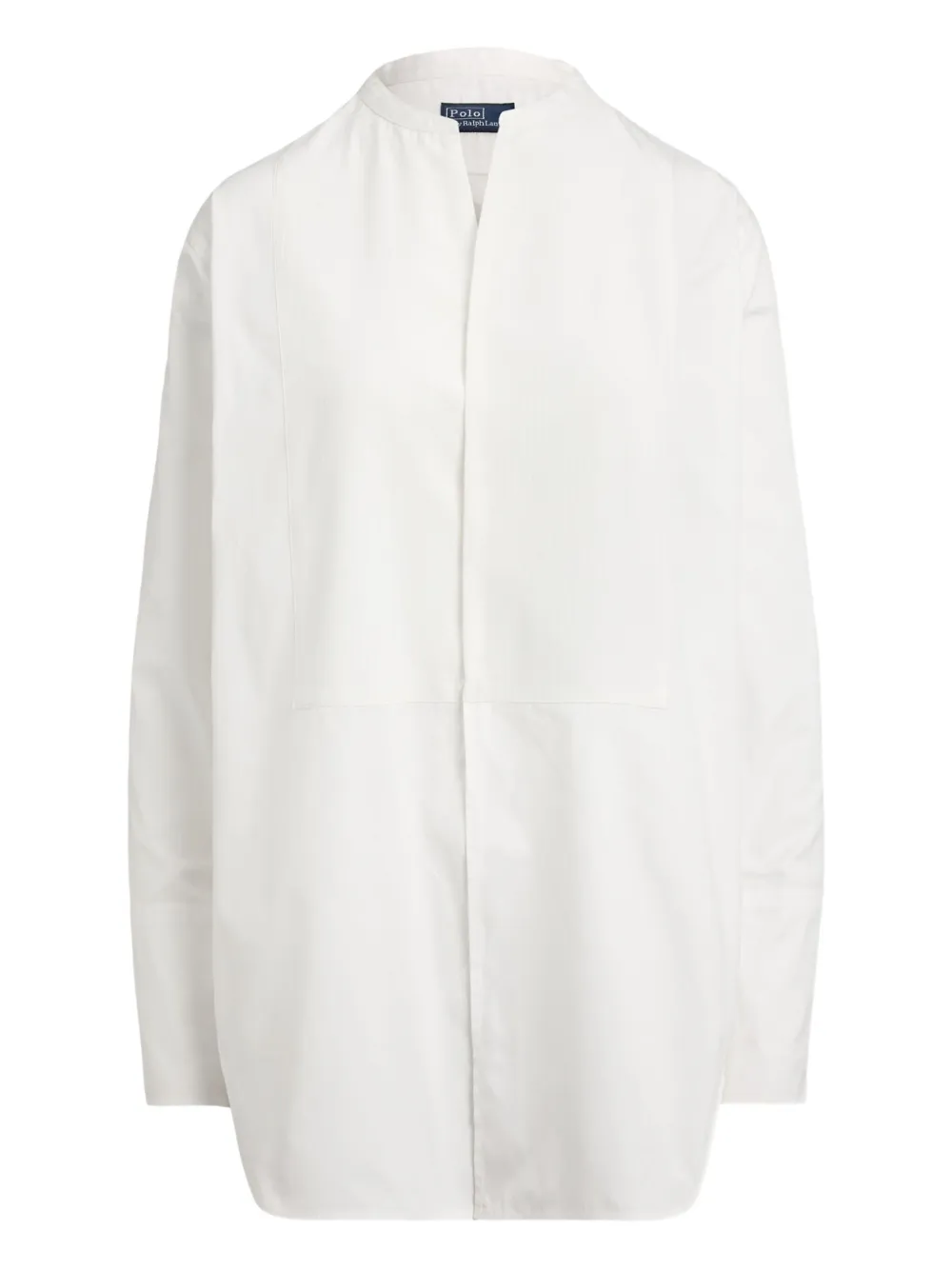 Polo Ralph Lauren Mandarin-collar Cotton Shirt In White
