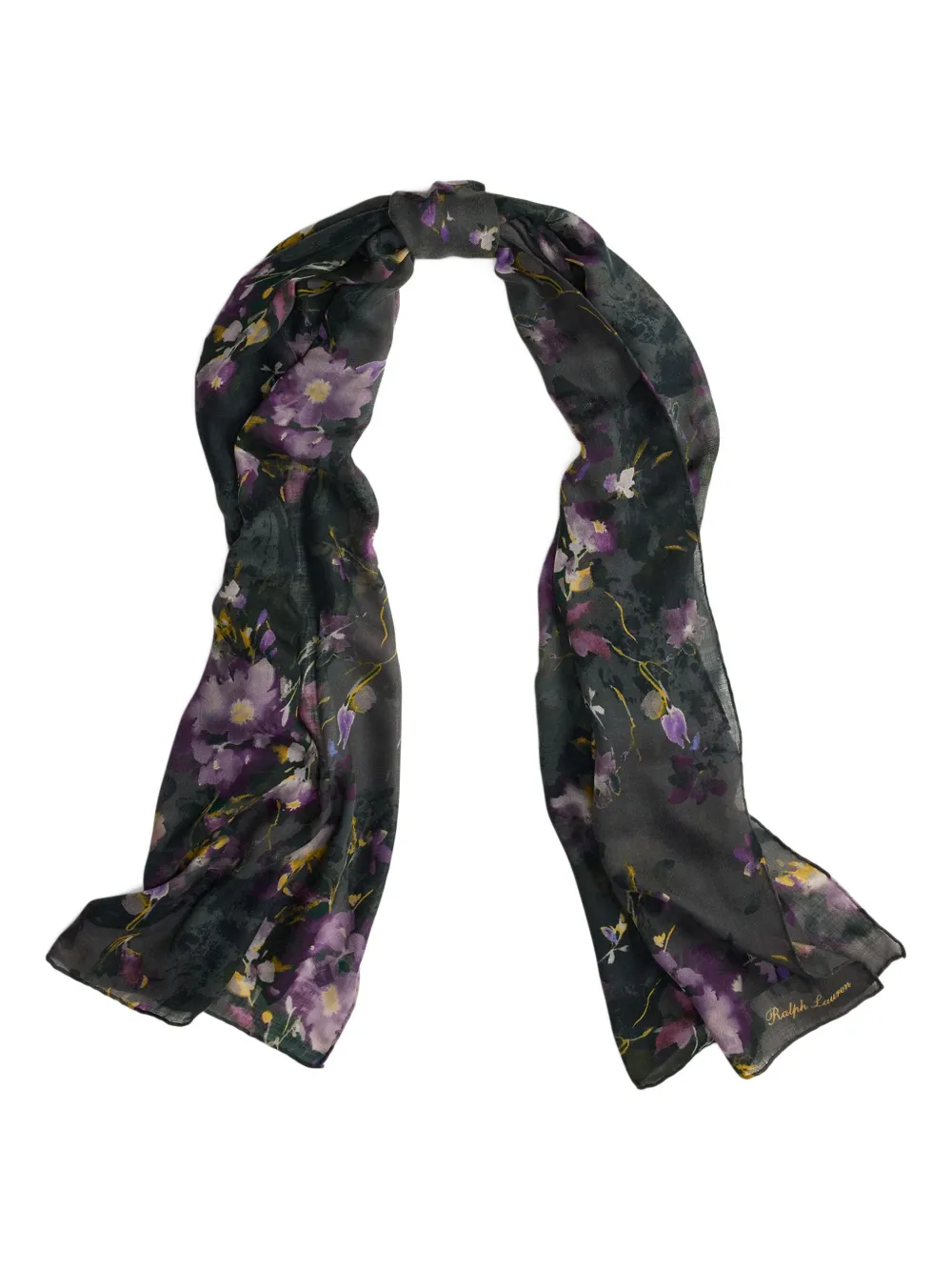 Ralph Lauren Collection Sjaal met bloemenprint - Groen