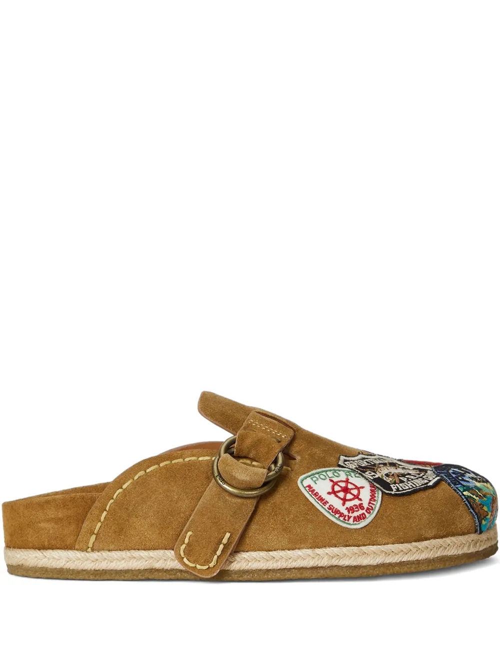 Polo Ralph Lauren Sandalen verfraaid met patch Bruin