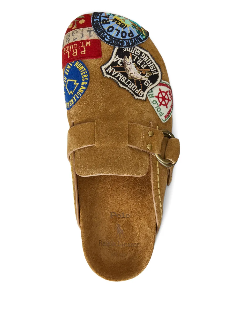 Polo Ralph Lauren Sandalen verfraaid met patch Bruin