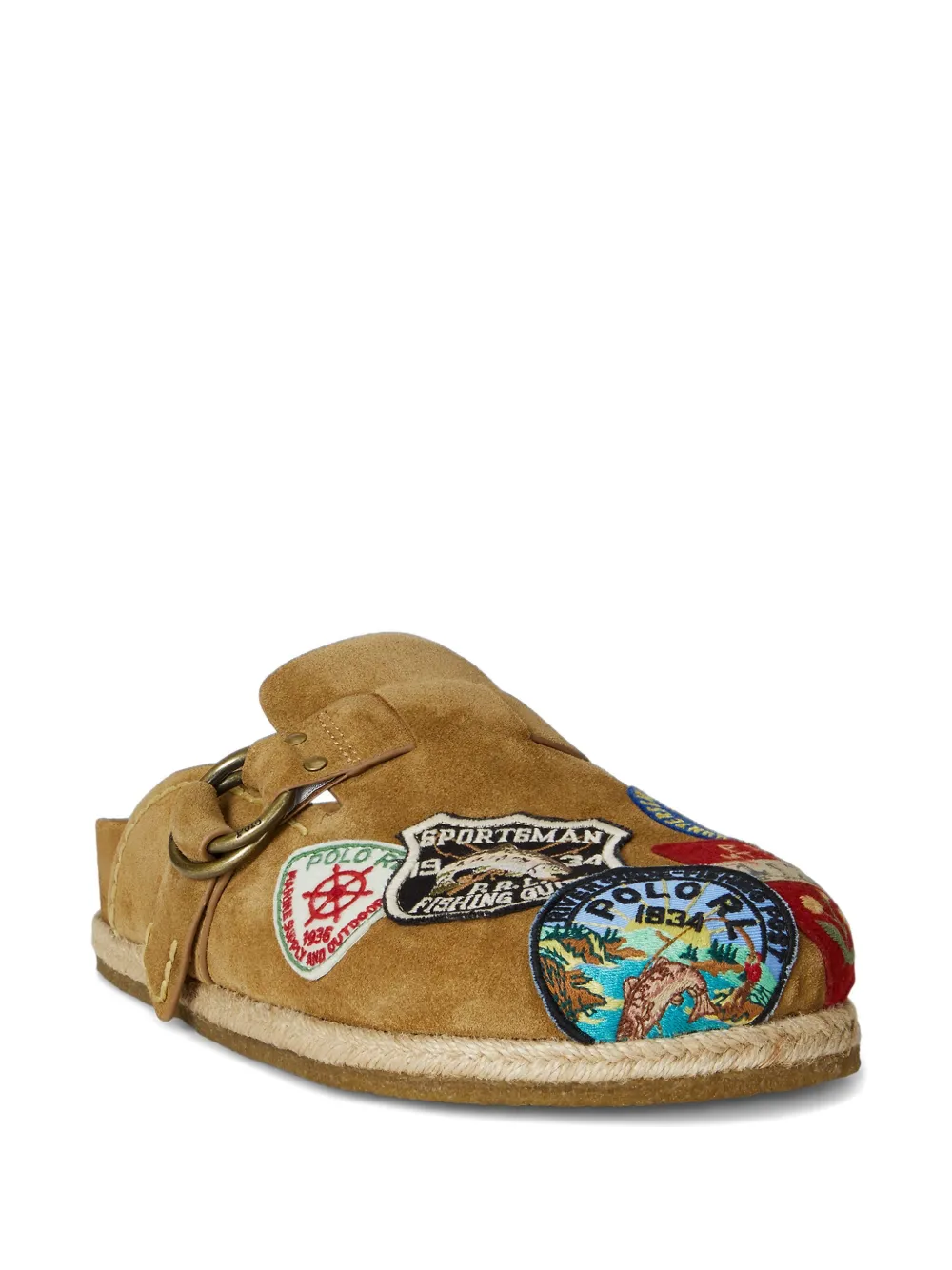 Polo Ralph Lauren Sandalen verfraaid met patch Bruin