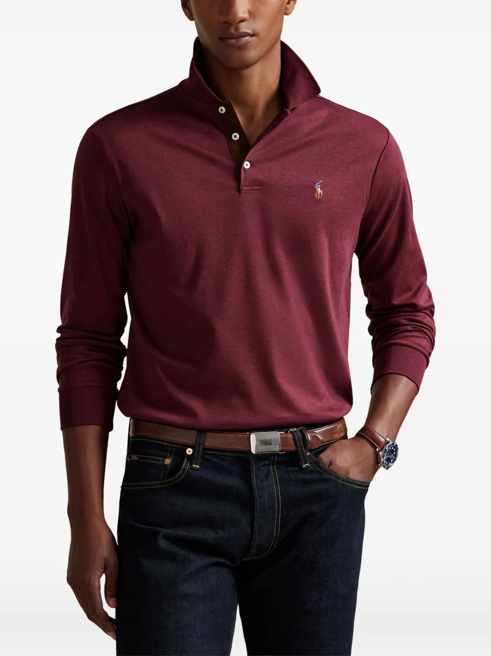 Polo Ralph Lauren Poloshirt met geborduurd logo Rood