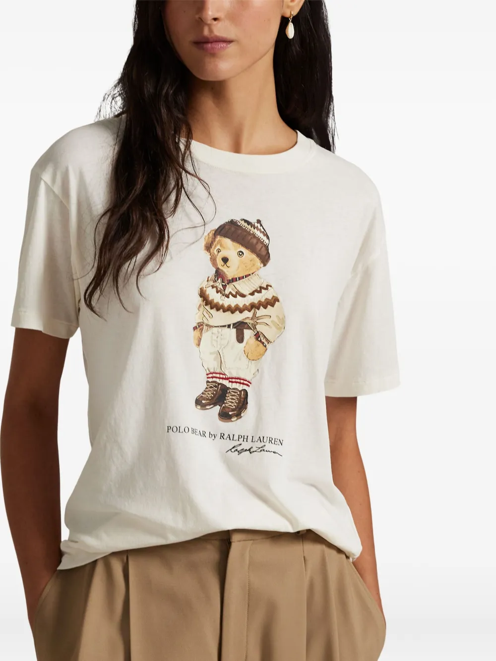 Polo Ralph Lauren Polo Bear Cotton Jersey T-shirt Clothing In White