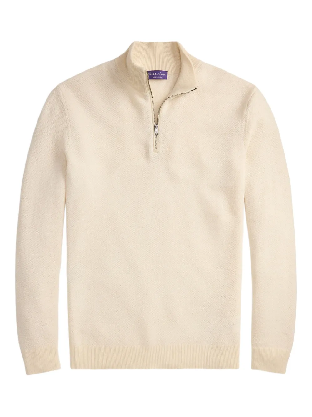Ralph Lauren Purple Label ハーフジップ カシミアセーター - ニュートラル Ralph Lauren Purple Label ハーフジップ カシミアセーター - ニュートラル