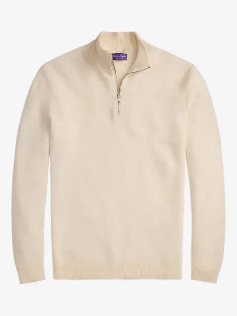Ralph Lauren Purple Label half-zip cashmere sweater