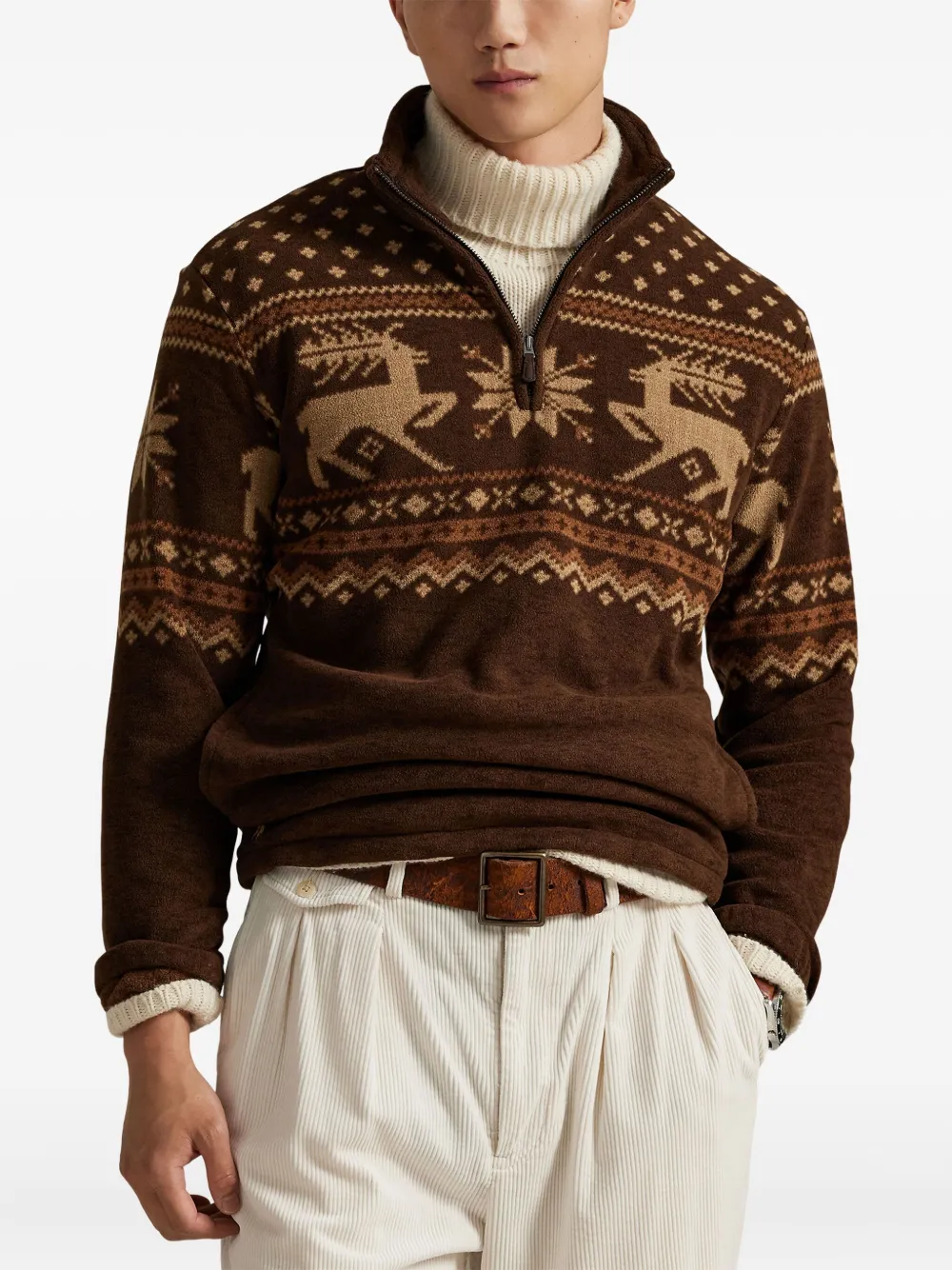 Polo Ralph Lauren Fair Isle gebreide trui Bruin