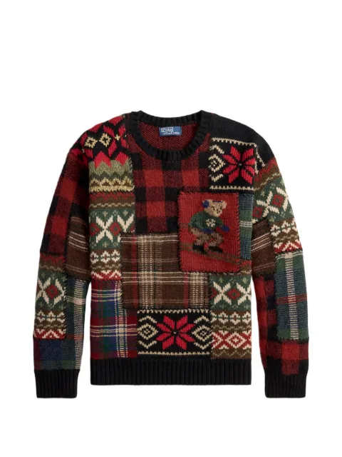 Polo Ralph Lauren patchwork graphic sweater