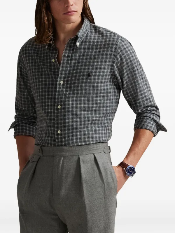 Polo Ralph Lauren チェック シャツ | グレー | FARFETCH JP