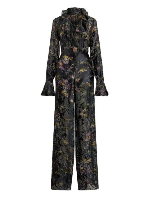 Ralph Lauren Collection ruffled floral-print jumpsuit