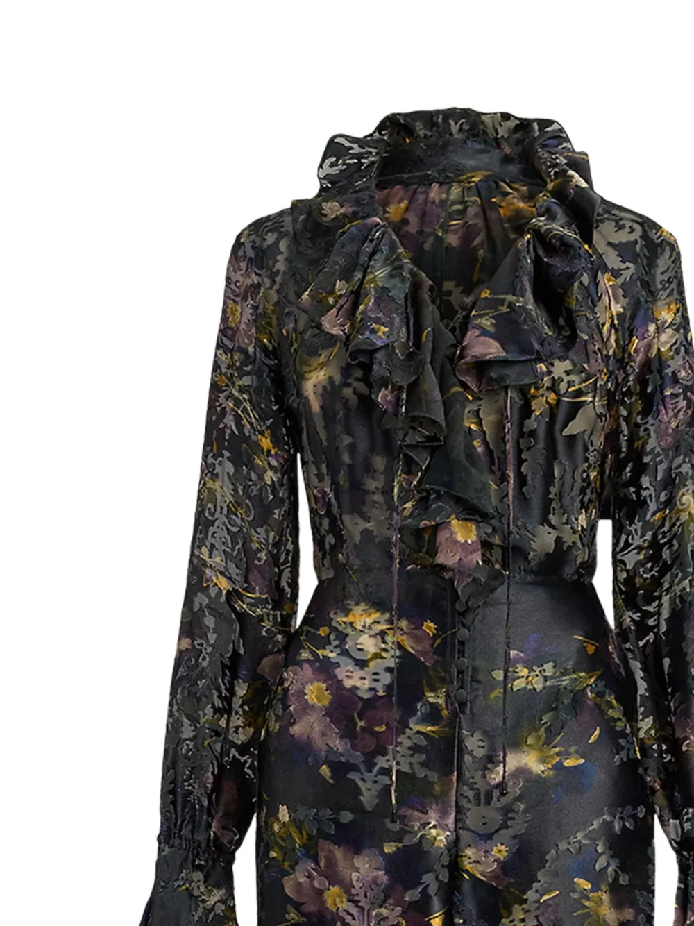 Ralph Lauren Collection Jumpsuit met bloemenprint en ruches - Groen