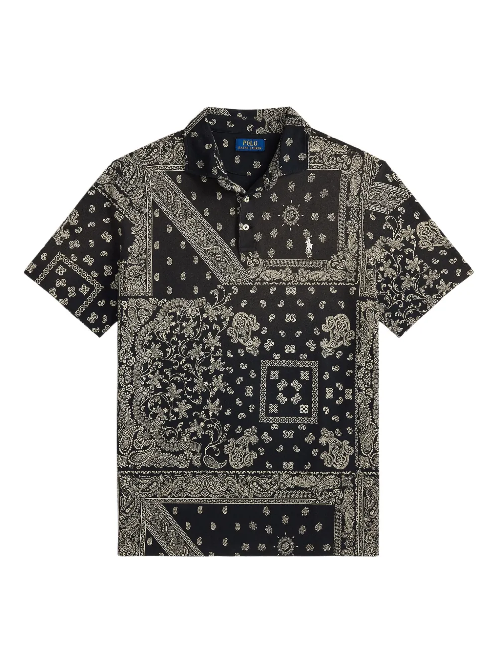 Polo Ralph Lauren ペイズリー ポロシャツ - ブラック Polo Ralph Lauren ペイズリー ポロシャツ - ブラック