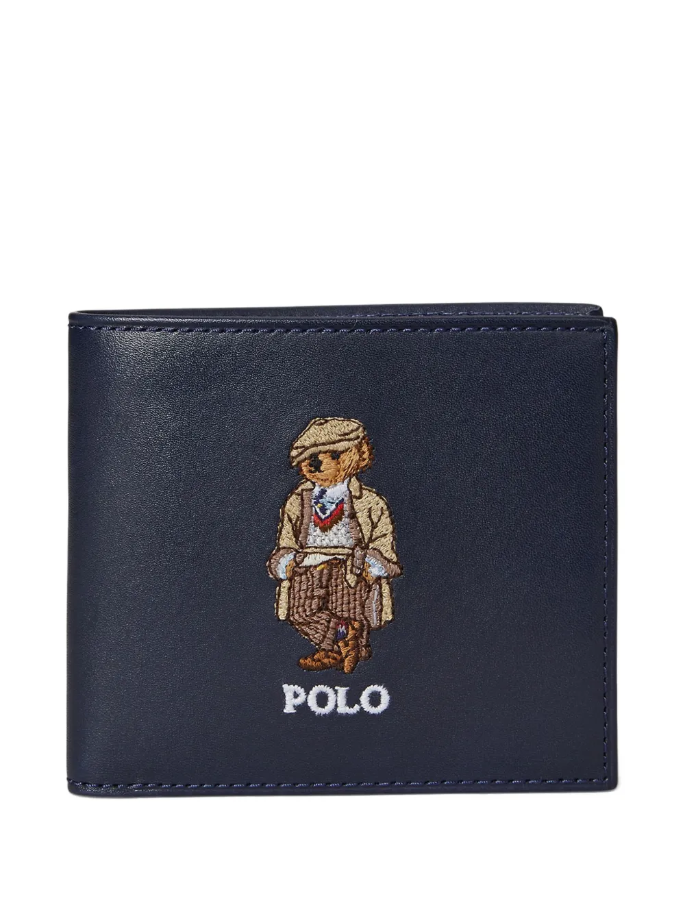 Polo Ralph Lauren Polo Bear-embroidered leather wallet | Blue | Image 1