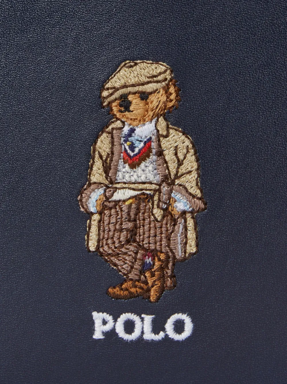 Polo Ralph Lauren Leren portemonnee met geborduurde beer Blauw