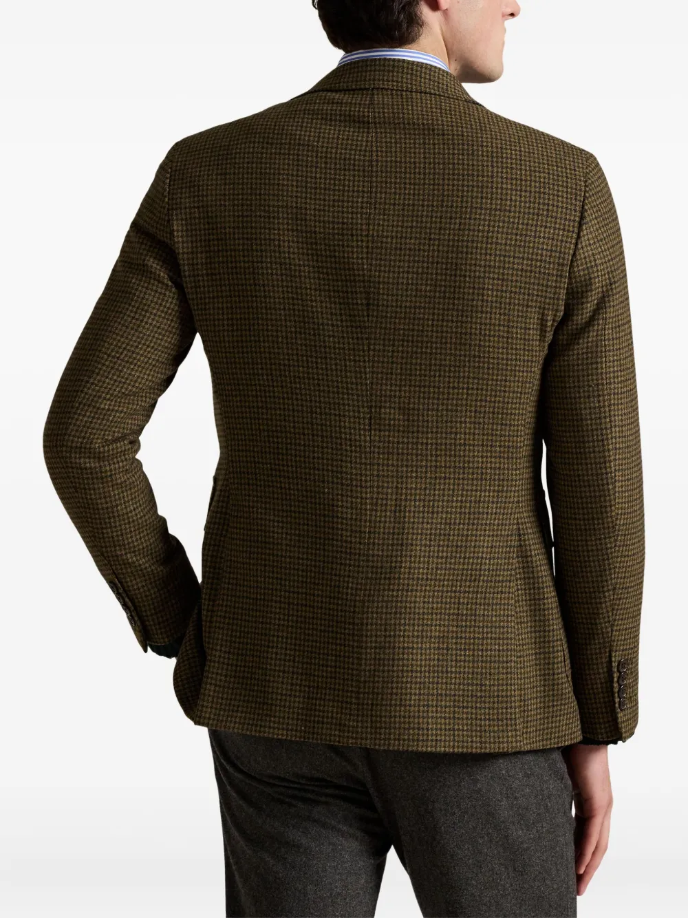 Polo Ralph Lauren Blazer met pied-de-poule print Groen