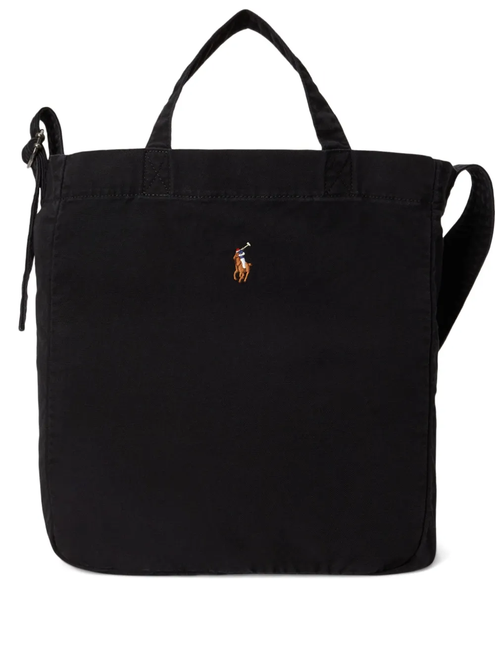 Polo Ralph Lauren logo-embroidered tote bag | Black | Image 1