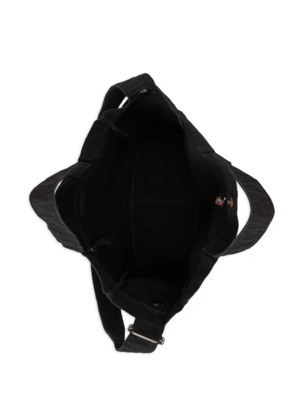 Polo Ralph Lauren Pony-detail Canvas Tote Bag | Black | FARFETCH