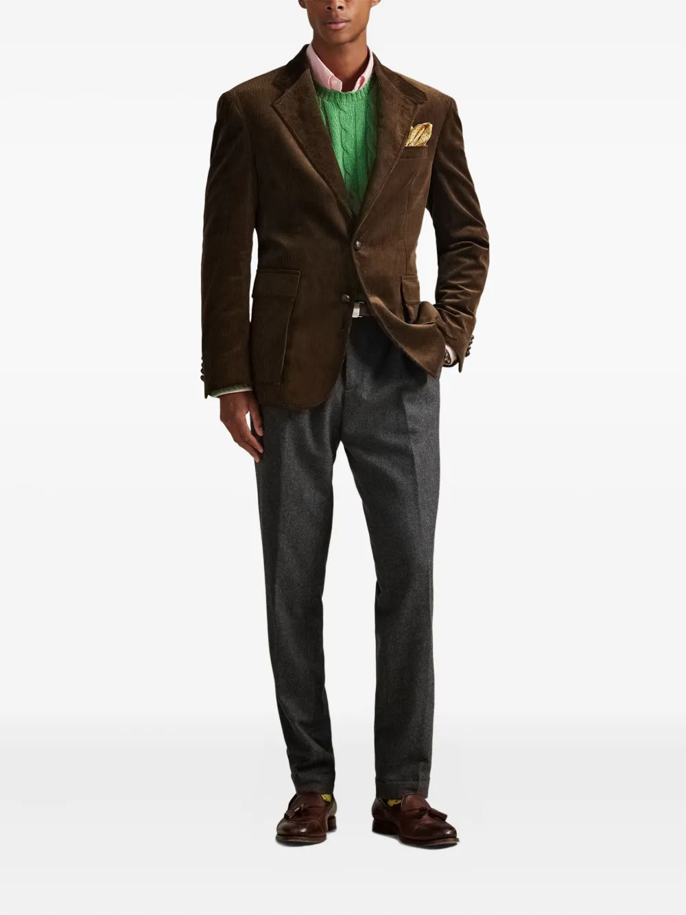 Polo Ralph Lauren Corduroy Patch-pocket Blazer In Animal Print
