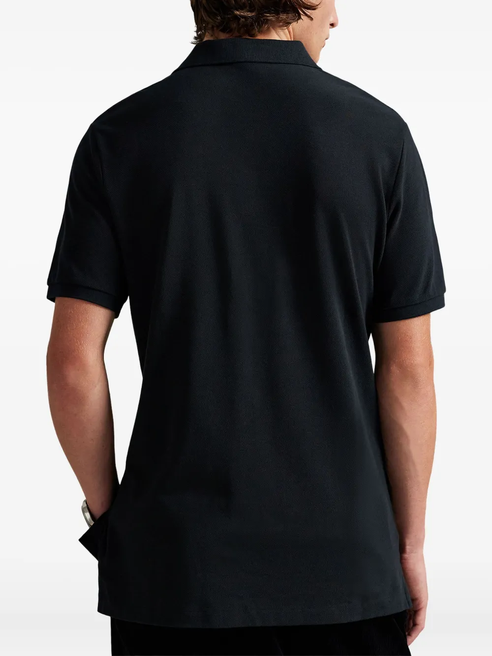 Polo Ralph Lauren Embroidered-logo Polo Shirt In Black