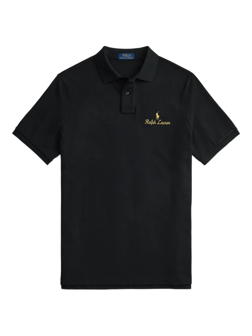 Polo Ralph Lauren Embroidered-logo Polo Shirt In Black