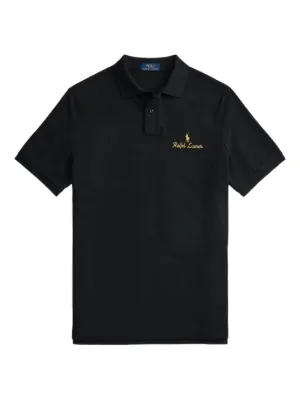 Polo Ralph Lauren dog-embroidered Polo Shirt | Black | FARFETCH