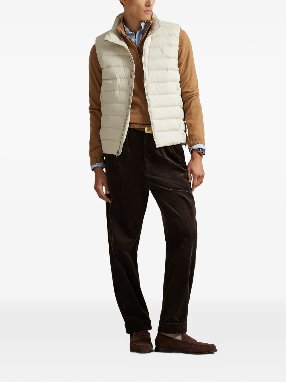 zip padded gilet
