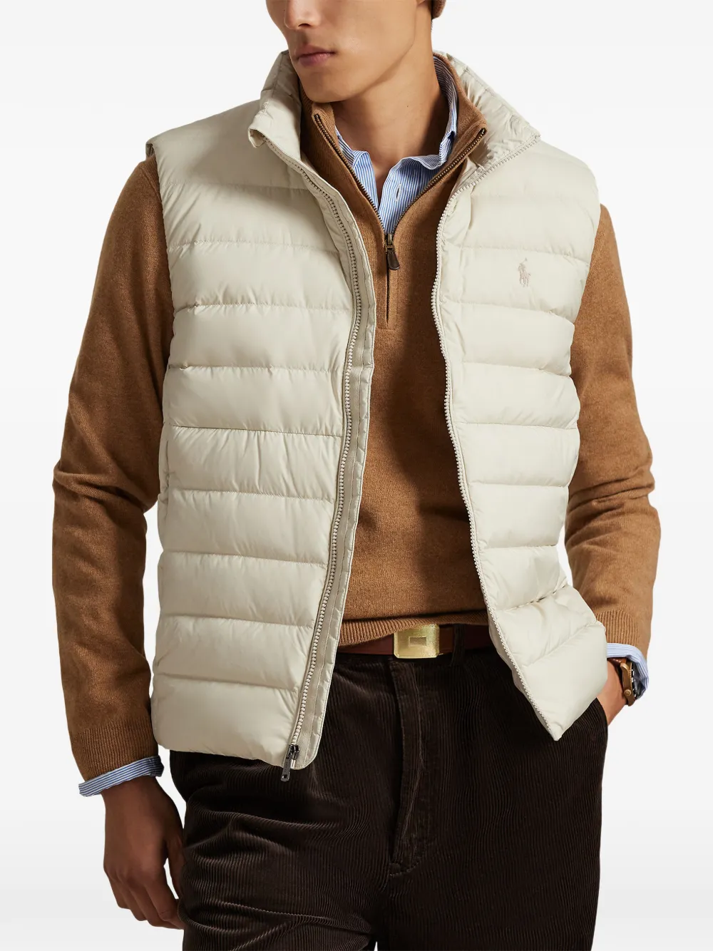 zip padded gilet