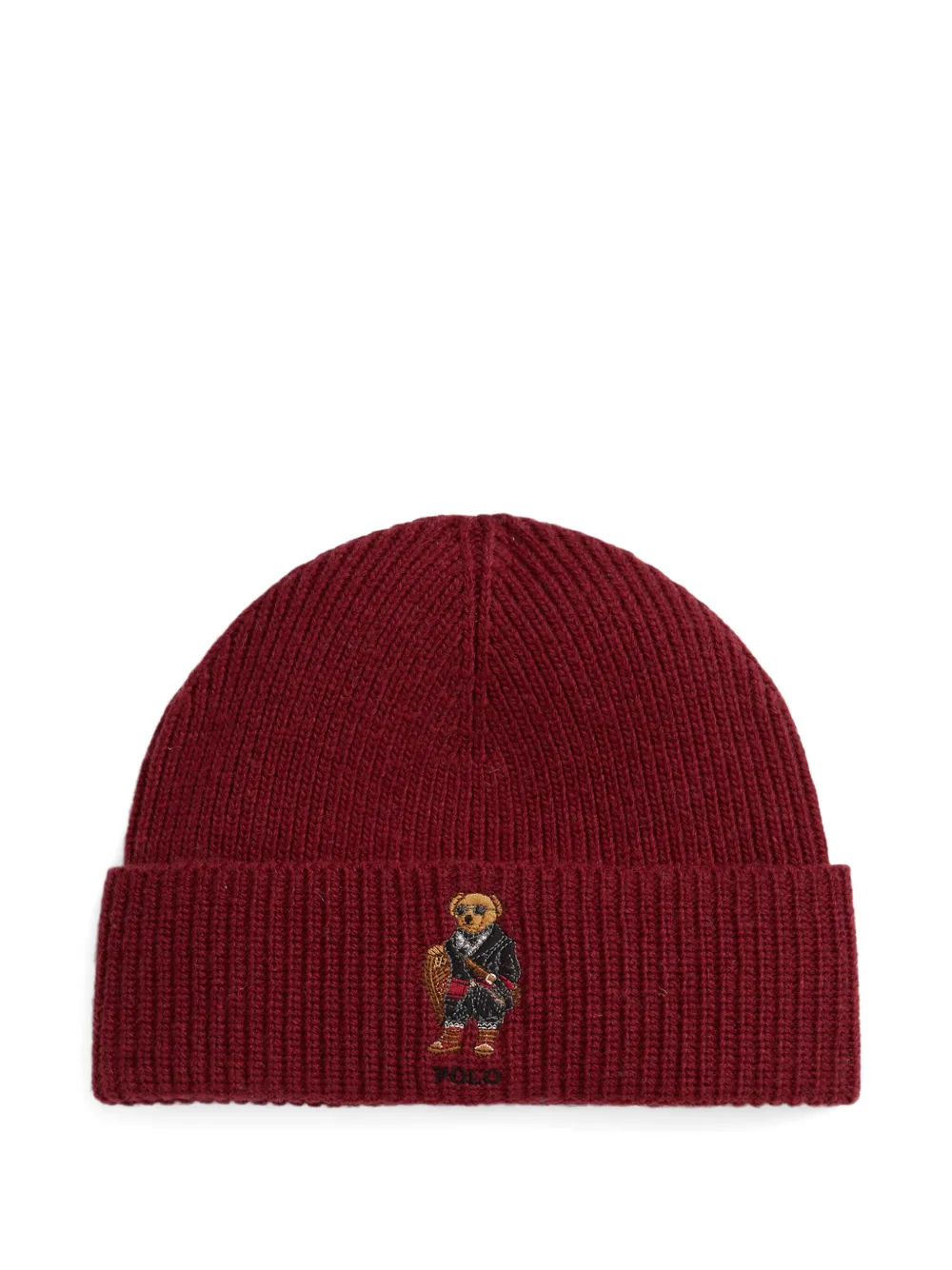 Polo Ralph Lauren ribbed-knit beanie hat | Red | Image 1