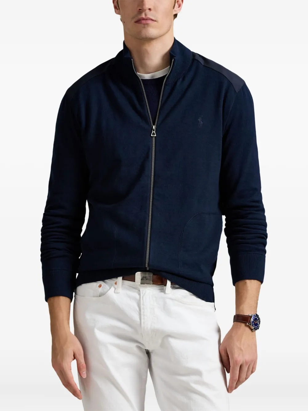 Polo Ralph Lauren Vest met hoge hals en rits Blauw