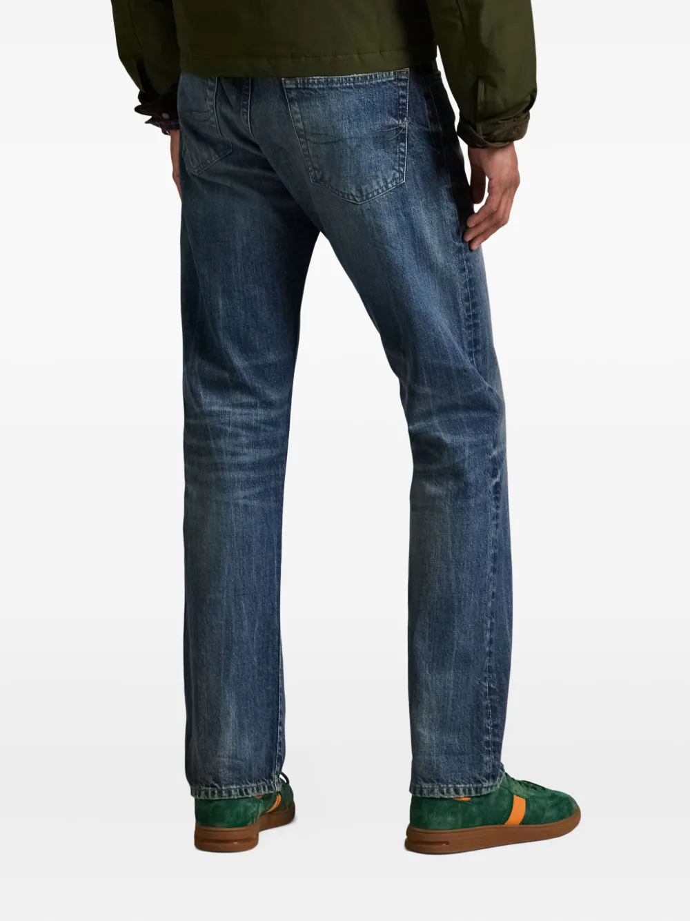 Polo Ralph Lauren Repaired-detail Cotton Jeans In Blue