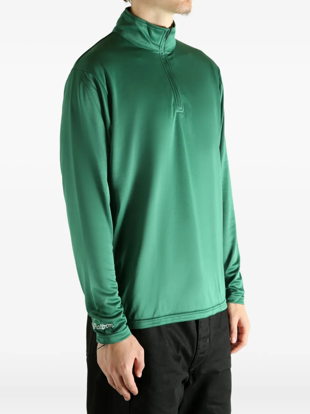 Malbon Golf Logo-print Performance Sweatshirt In Green