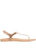 Pedro Garcia crystal-embellished sandals - Brown