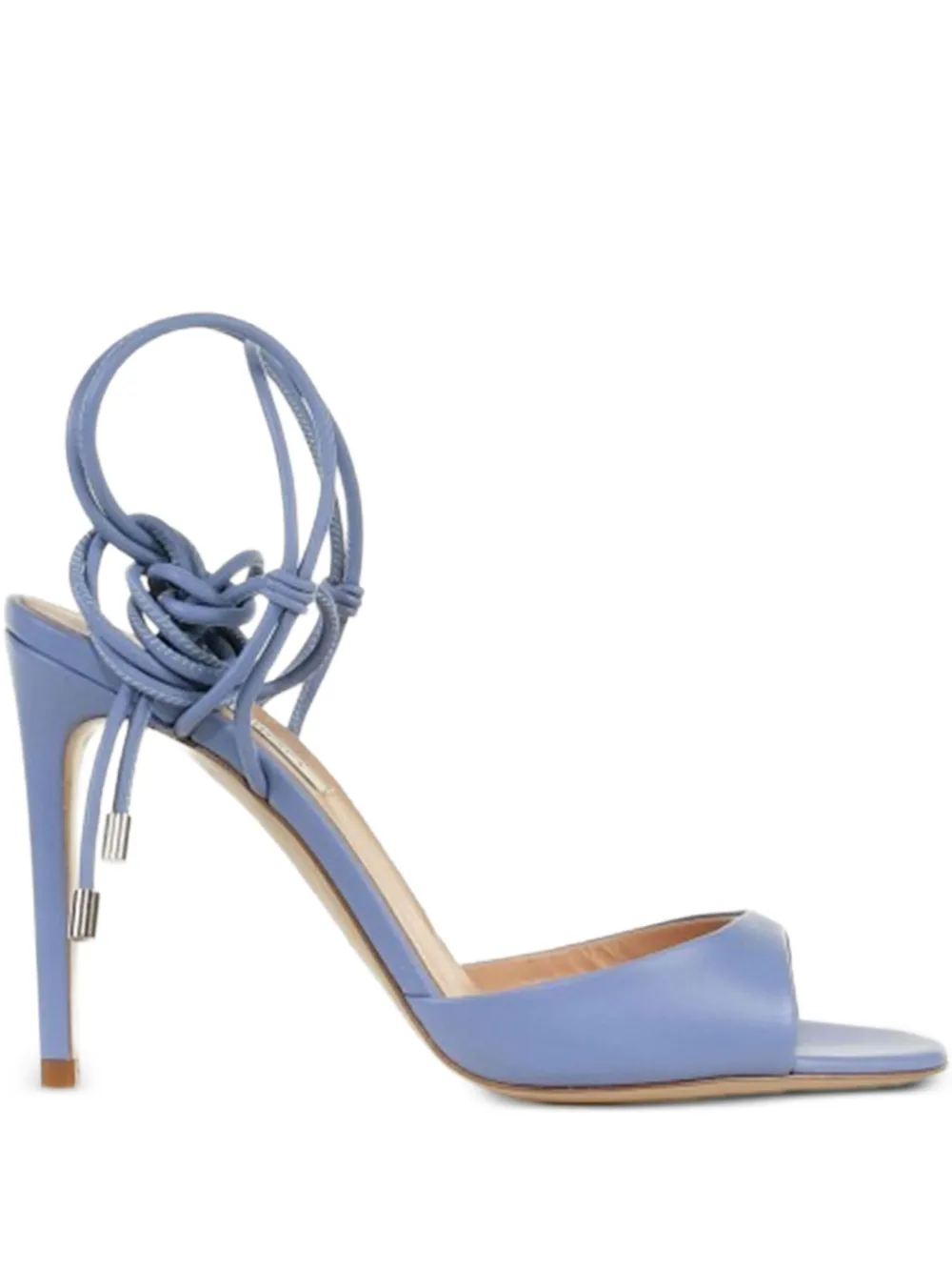 Ninalilou 105mm lace-up leather sandals Blue
