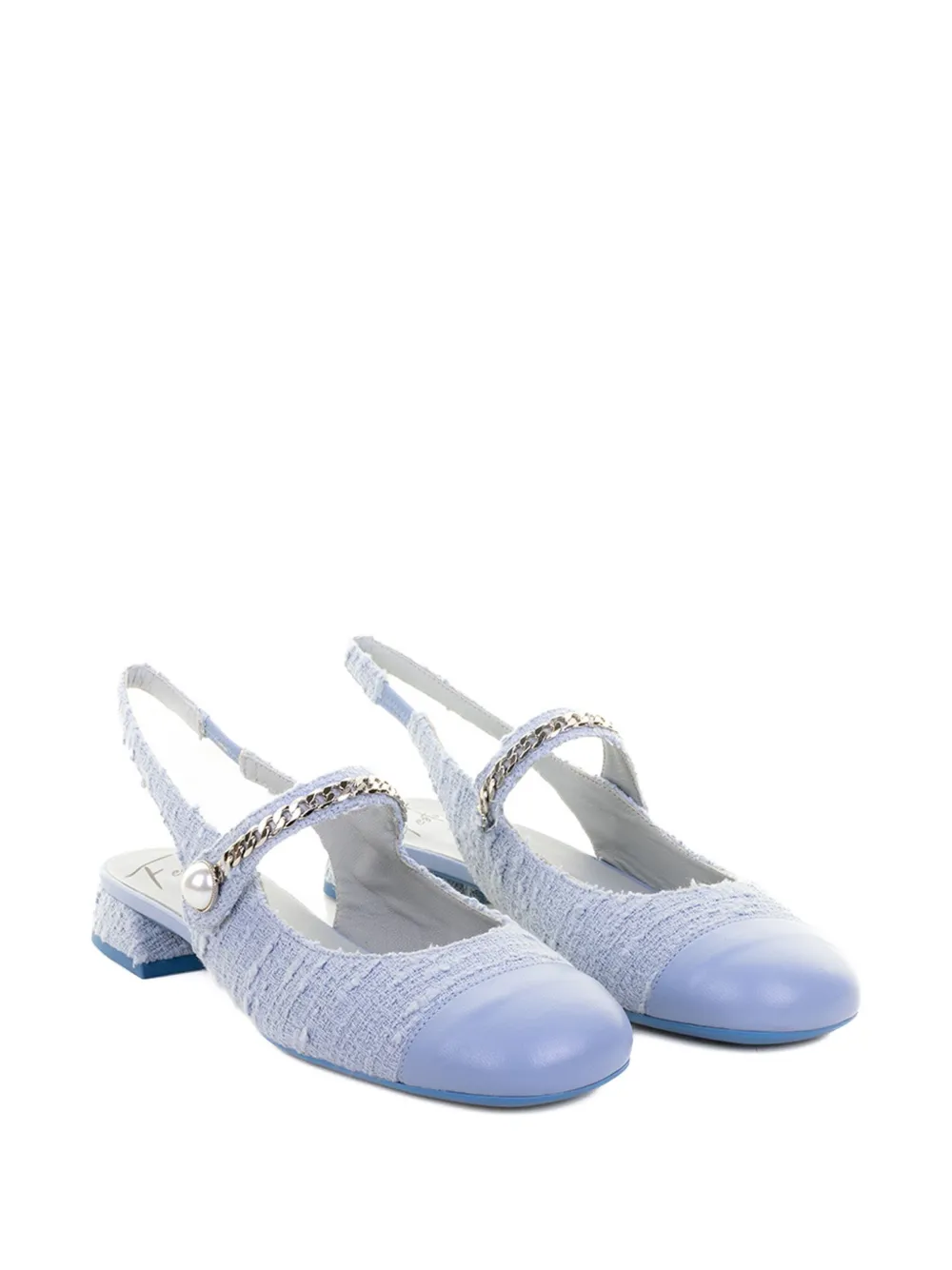 Roberto Festa Yolanda bouclé slingback pumps Blue