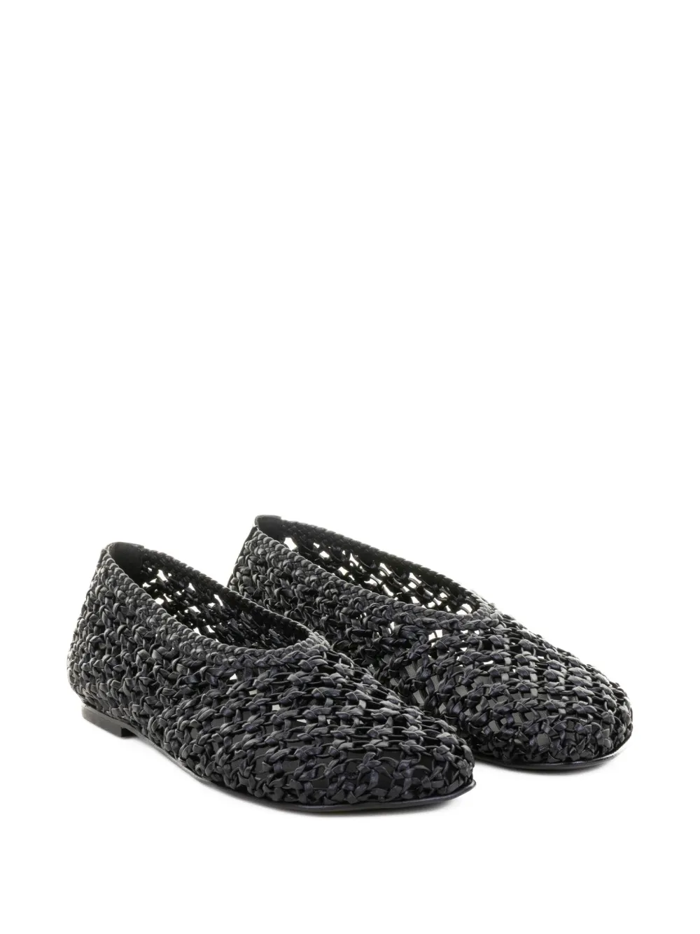 Elena Iachi Leren sandalen Zwart