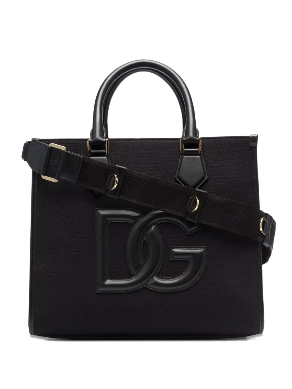 Dolce & Gabbana small logo-plaque tote bag | Black | Image 1