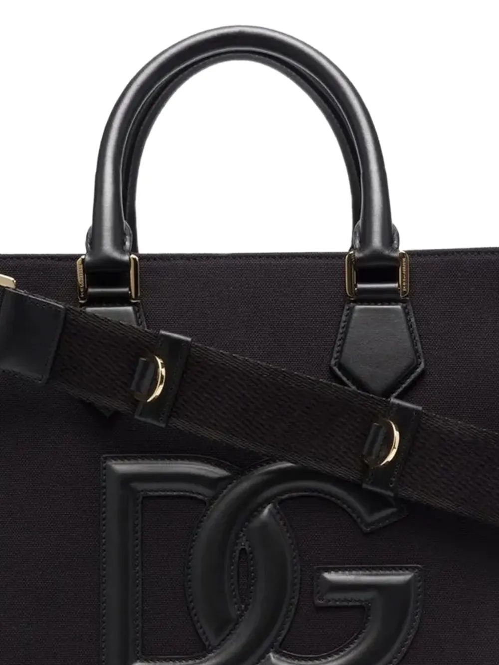Dolce & Gabbana small logo-plaque tote bag - Zwart