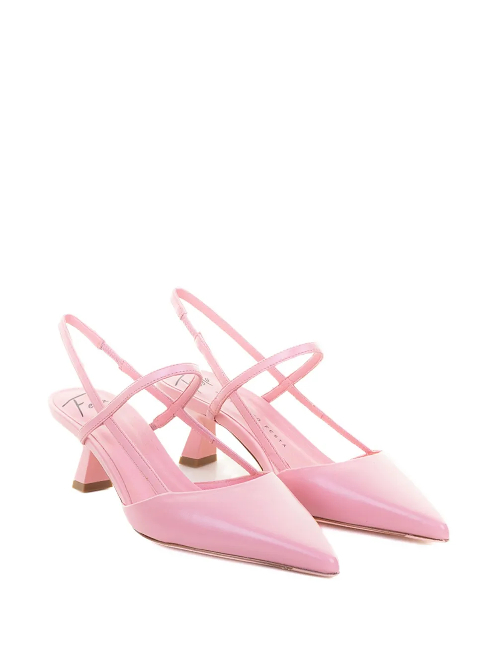 Roberto Festa Pointed-toe Slingback Pumps In Pink