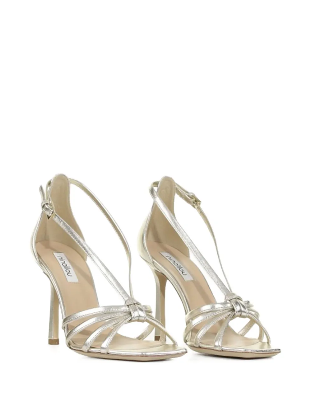 Ninalilou 90mm Knotted-strap Stiletto Sandals In Multi