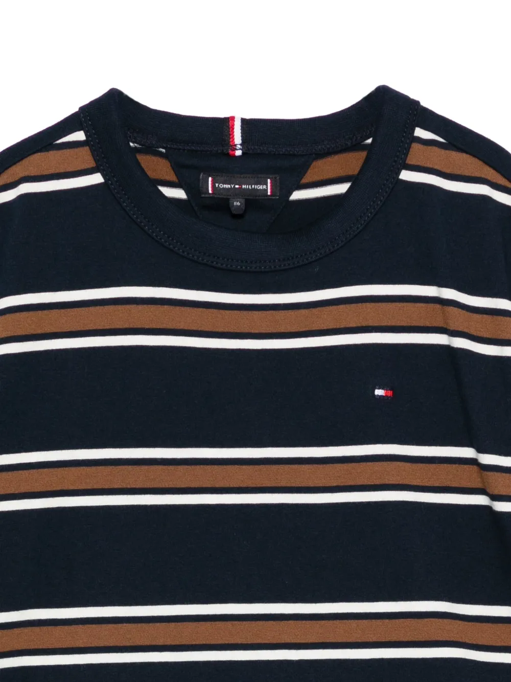 Tommy Hilfiger Junior Gestreept T-shirt Blauw