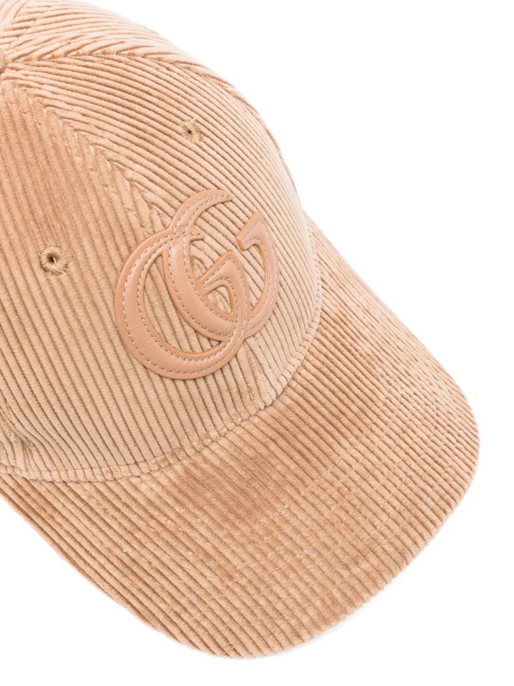 Gucci Double G Corduroy Cap In Neutral