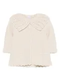 Paz Rodriguez crochet-collar cardigan - White