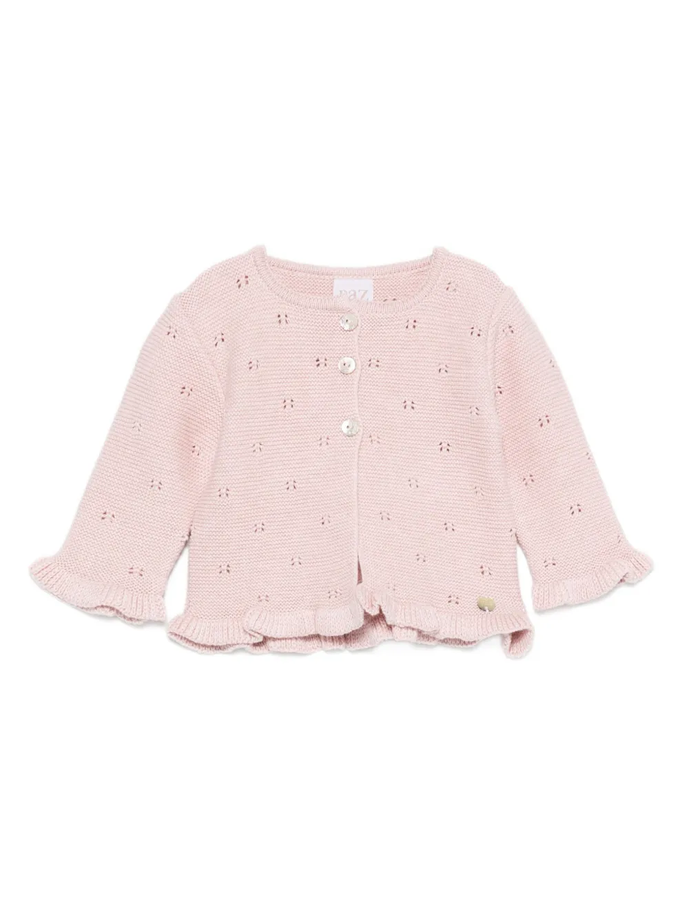 Paz Rodriguez ruffled eyelet cardigan | Pink | Image 1