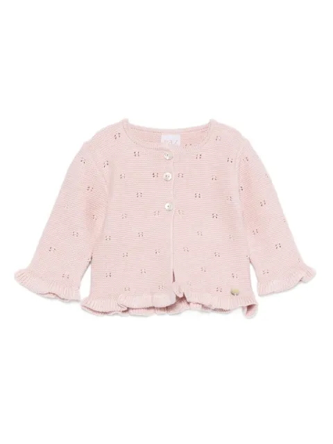 Paz Rodriguez ruffled eyelet cardigan