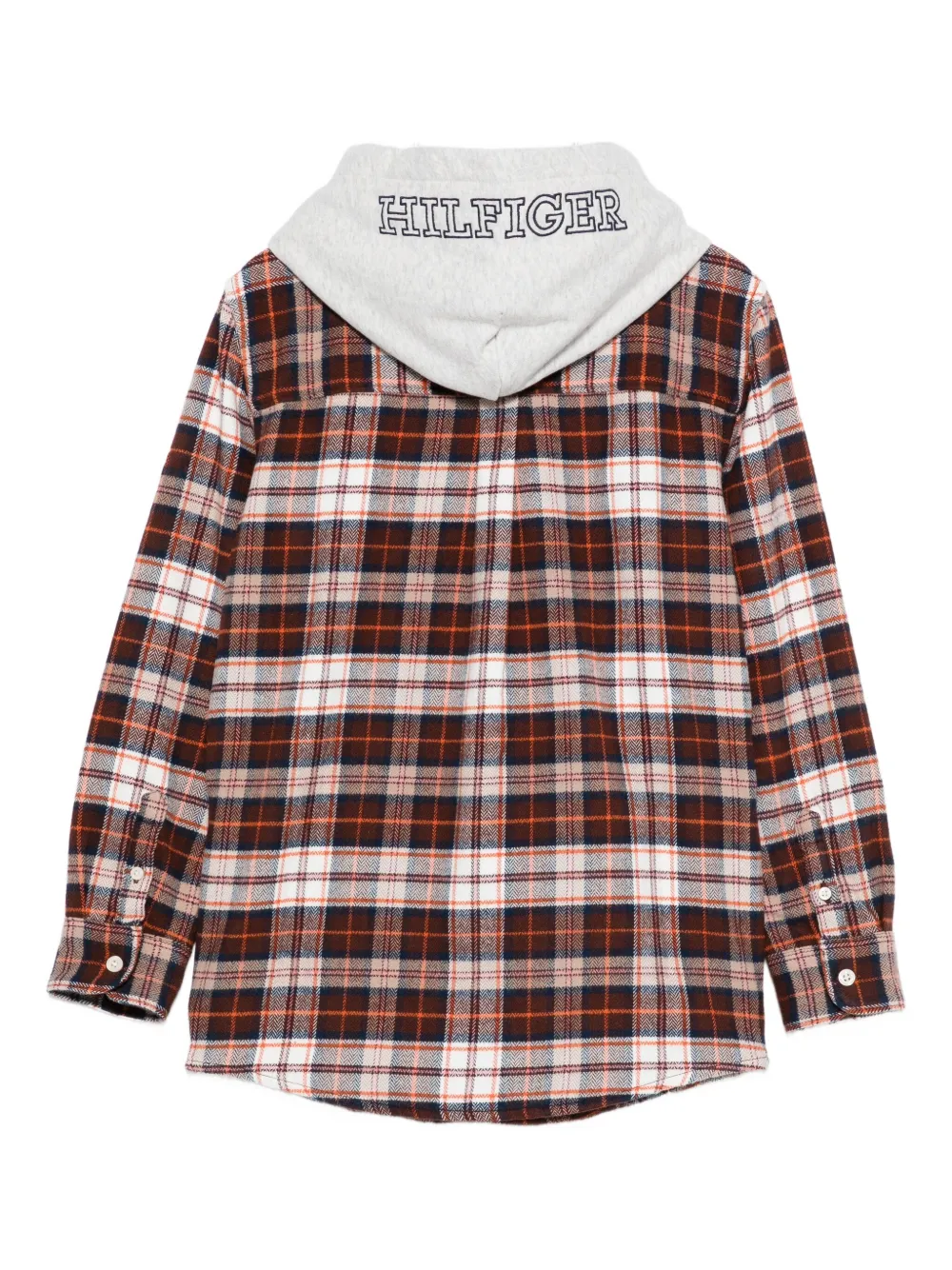 Tommy Hilfiger Junior Checked Hooded Shirt In Multi